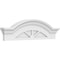 Ekena Millwork Segment Arch W/ Flankers 3 Spoke Architectural Grade PVC Pediment, 32"W x 9"H x 2-1/2"P PEDPS032X090SGF03 - alternate 1